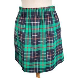 J.Crew Plaid Wool Skirt Size 4 | Green Red Navy Vintage Preppy Classic Holiday